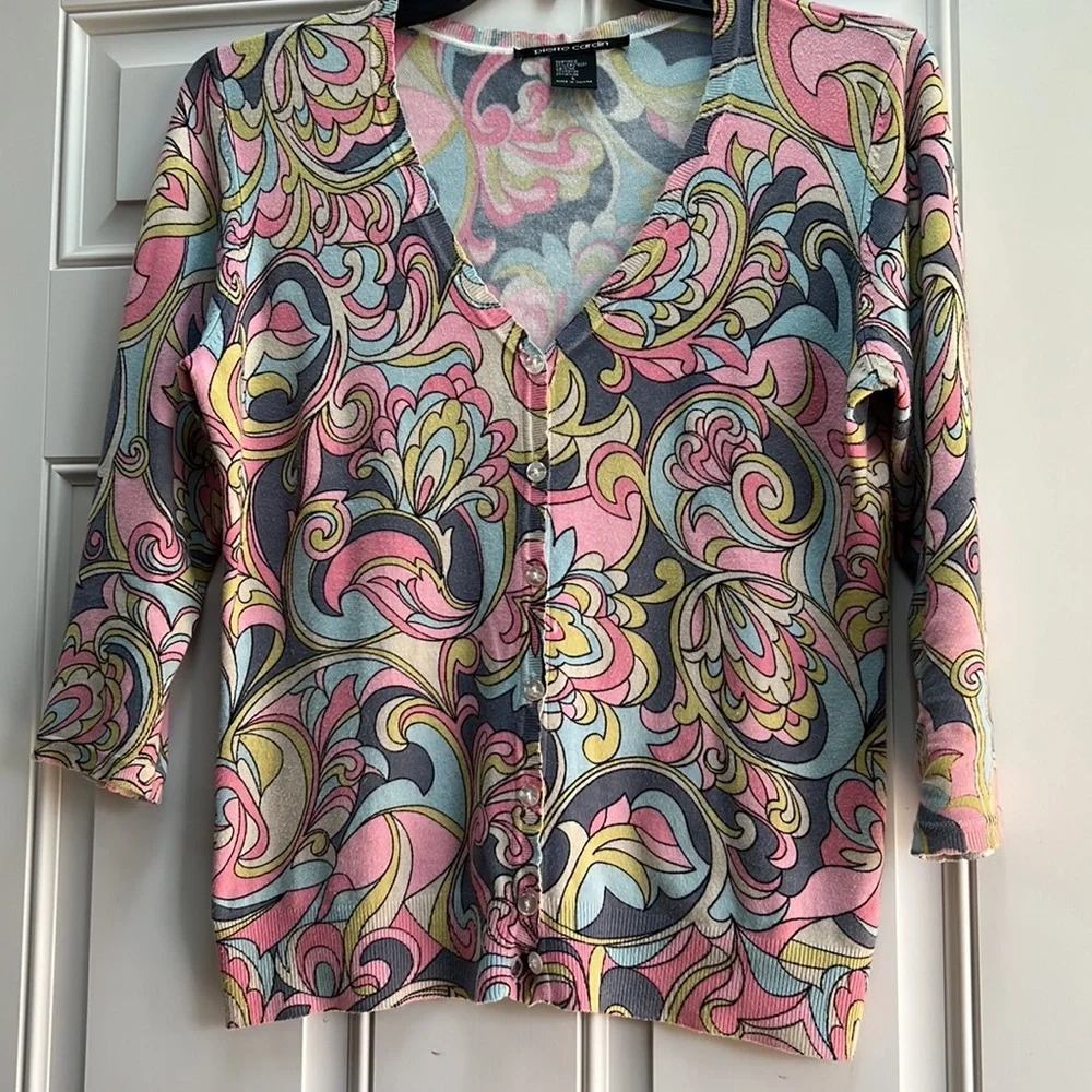 Pierre Cardin Pastel Cardigan L - Picture 1 of 14